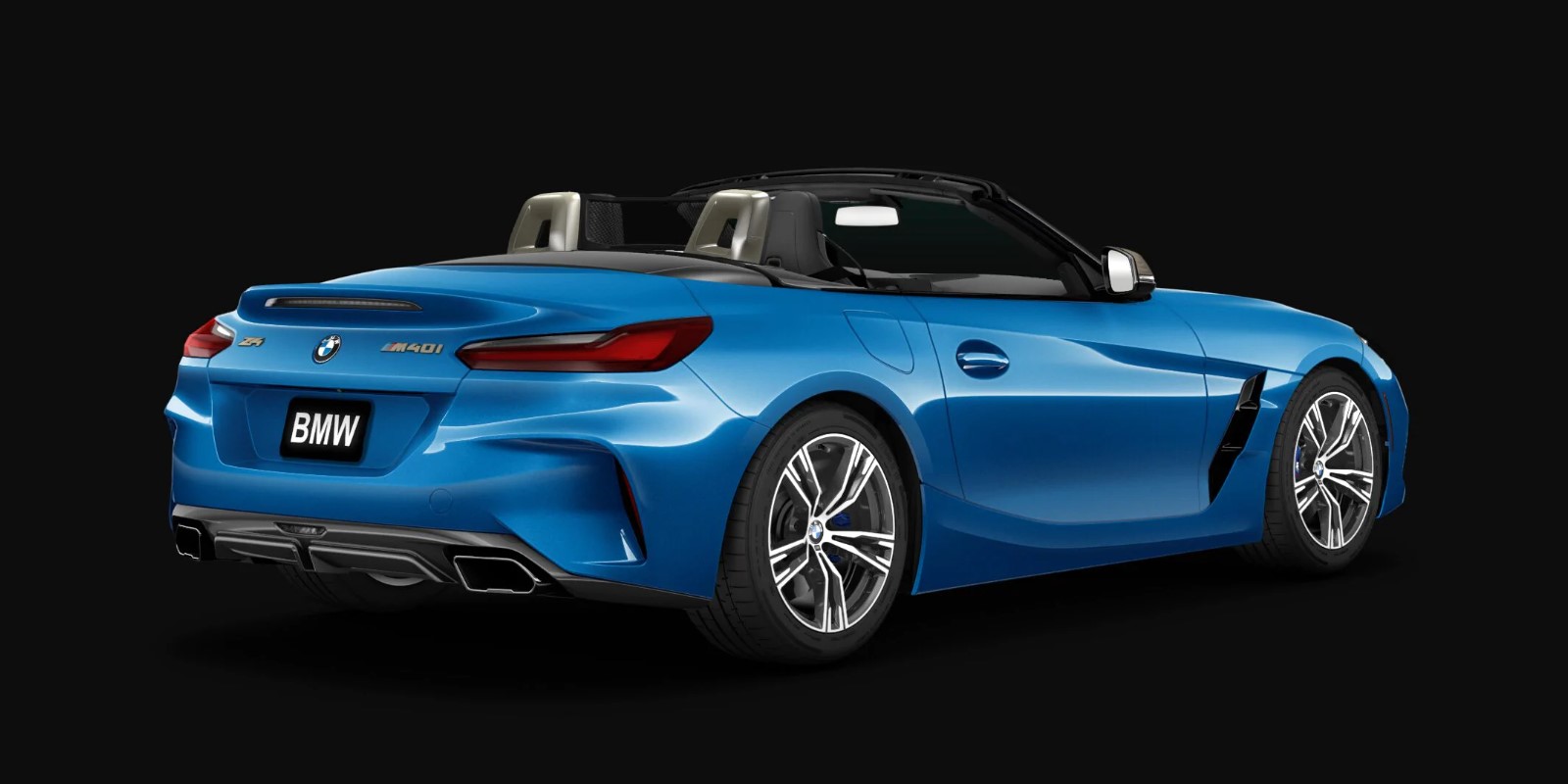 2020 BMW Z4 M40i Misano Blue Rear Exterior 2020 BMW Z4 M40i Misano Blue Rear Exterior